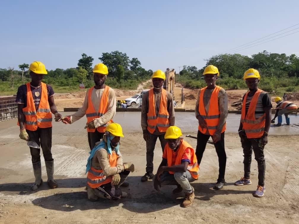 Abitjack Construction Works site crew in safety gear